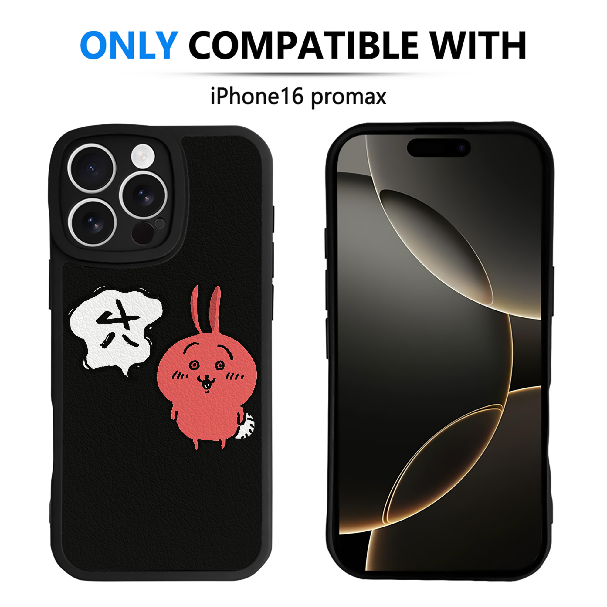 （画像用） ちいかわ ハチワレ Chii-kawa hachiware 【iPhone 16シリーズ対応】シリコンスマホケース（レザー調） 材質：シリコン